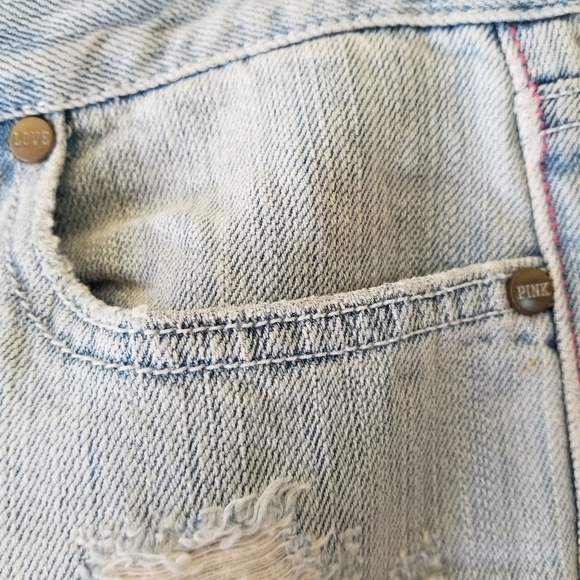 VS PINK denim bling sequin slim straight jeans - Picture 6 of 16